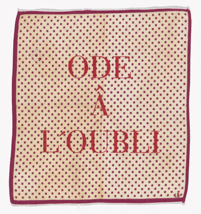 Louise Bourgeois. Ode &acirc; l'Oubli. 2002