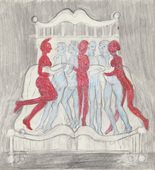 Louise Bourgeois. Untitled, plate 5 of 5, from the illustrated book, and plate 5 of 7, from the portfolio, Metamorfosis. 1996