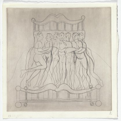 Louise Bourgeois. Untitled, plate 5 of 5, from the illustrated book, and plate 5 of 7, from the portfolio, Metamorfosis. 1997