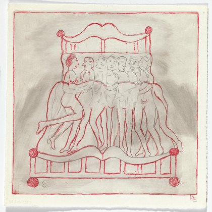 Louise Bourgeois. Untitled, plate 5 of 5, from the illustrated book, and plate 5 of 7, from the portfolio, Metamorfosis. 1997