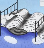 Louise Bourgeois. Le Lit, Gros &Eacute;dredon, Bleu. 1998