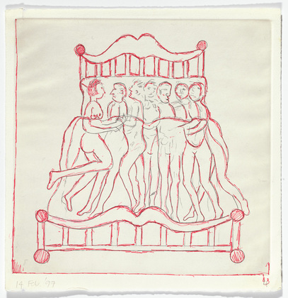 Louise Bourgeois. Untitled, plate 5 of 5, from the illustrated book, and plate 5 of 7, from the portfolio, Metamorfosis. 1997