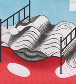 Louise Bourgeois. Le Lit Gros &Eacute;dredon (with lips). 1997