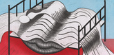 Louise Bourgeois. Le Lit Gros &Eacute;dredon (with lips). 1997