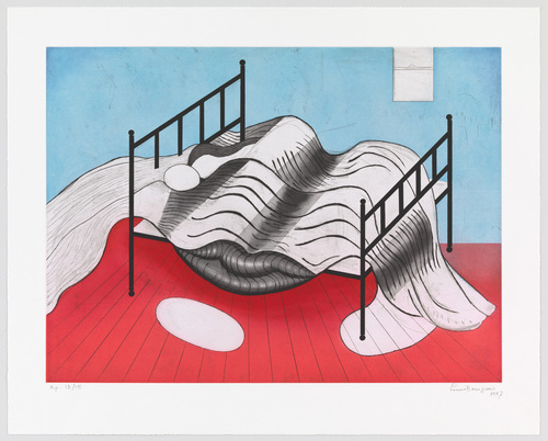 Louise Bourgeois. Le Lit Gros &Eacute;dredon (with lips). 1997