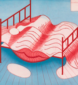 Louise Bourgeois. Le Lit, Gros &Eacute;dredon, Bleu. 1997