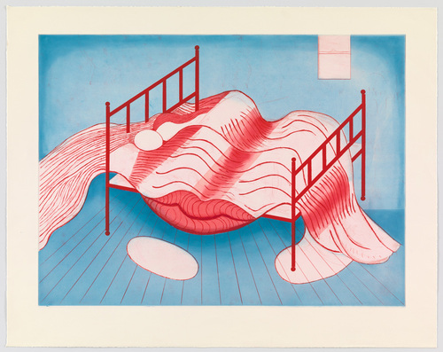 Louise Bourgeois. Le Lit, Gros &Eacute;dredon, Bleu. 1997