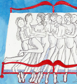 Louise Bourgeois. Eight in Bed. 1998