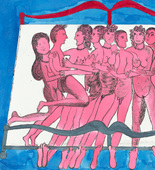 Louise Bourgeois. Eight in Bed. 1998