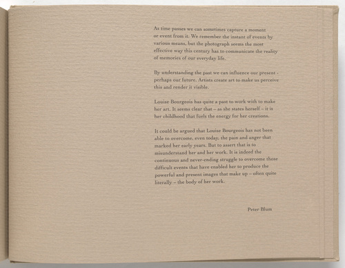 Louise Bourgeois. Album. 1994