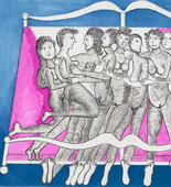 Louise Bourgeois. Eight in Bed. 1998