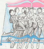 Louise Bourgeois. Eight in Bed. 1998