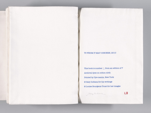 Louise Bourgeois. To Whom It May Concern. 2009-2010