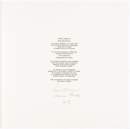 Louise Bourgeois. Metamorfosis. 1999