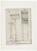 Louise Bourgeois. Plate 6 of 9, from the illustrated book, He Disappeared into Complete Silence. 1946-1947