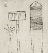 Louise Bourgeois. Plate 6 of 9, from the illustrated book, He Disappeared into Complete Silence. 1946-1947
