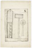 Louise Bourgeois. Plate 6 of 9, from the illustrated book, He Disappeared into Complete Silence. 1946-1947