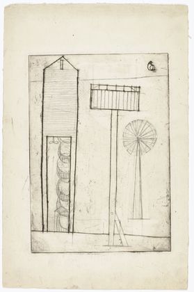 Louise Bourgeois. Plate 6 of 9, from the illustrated book, He Disappeared into Complete Silence. 1946-1947