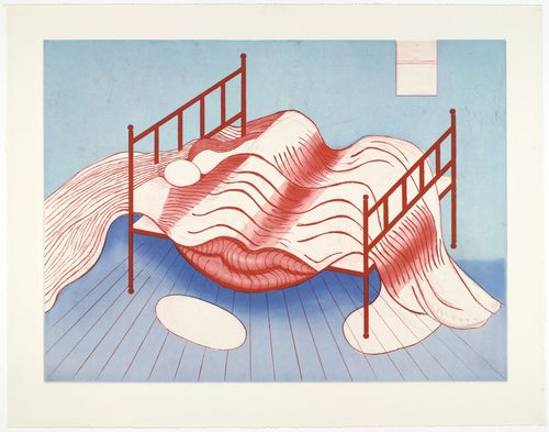 Louise Bourgeois. Le Lit, Gros &Eacute;dredon, Bleu. 1997