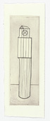 Louise Bourgeois. Plate 1 of 11, from the illustrated book, He Disappeared into Complete Silence, second edition. 1995-2003