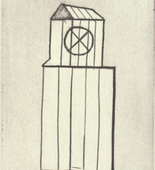 Louise Bourgeois. Plate 1 of 11, from the illustrated book, He Disappeared into Complete Silence, second edition. 1995-2003