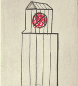 Louise Bourgeois. Plate 1 of 11, from the illustrated book, He Disappeared into Complete Silence, second edition. 1995