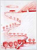 Louise Bourgeois. Untitled, no. 45 of 220, from the series, The Insomnia Drawings. 1994-1995