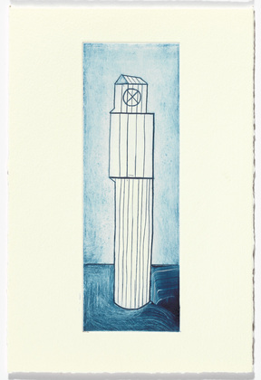 Louise Bourgeois. Plate 1 of 11, from the illustrated book, He Disappeared into Complete Silence, second edition. 1995-2003