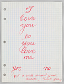 Louise Bourgeois. I Love You Do You Love Me. 1987