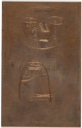 Louise Bourgeois. Untitled (Copper Plate for Vase of Tears). c. 1945