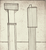 Louise Bourgeois. Plate 2 of 11, from the illustrated book, He Disappeared into Complete Silence, second edition. 1995-2003