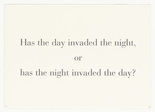 Louise Bourgeois. Has the Day Invaded the Night, or Has the Night Invaded the Day?, no. 5 of 9, component B, from the series, What Is the Shape of This Problem? 1999