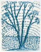 Louise Bourgeois. Untitled (Blue Tree V), in Les Arbres (1), from the editioned series of portfolios, Les Arbres (1-6). 2004