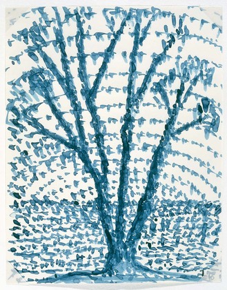 Louise Bourgeois. Untitled (Blue Tree V), in Les Arbres (1), from the editioned series of portfolios, Les Arbres (1-6). 2004
