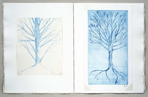 Louise Bourgeois. Untitled (Blue Tree I), in Les Arbres (1), from the editioned series of portfolios, Les Arbres (1-6). 2004