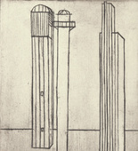 Louise Bourgeois. Plate 3 of 11, from the illustrated book, He Disappeared into Complete Silence, second edition. 1995