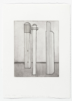 Louise Bourgeois. Plate 3 of 11, from the illustrated book, He Disappeared into Complete Silence, second edition. 1995-2003