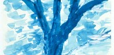 Louise Bourgeois. Untitled (Blue Tree IV), in Les Arbres (1), from the editioned series of portfolios, Les Arbres (1-6). 2004