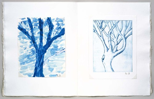 Louise Bourgeois. Untitled (Blue Tree IV), in Les Arbres (1), from the editioned series of portfolios, Les Arbres (1-6). 2004