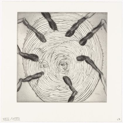 Louise Bourgeois. Untitled, plate 6 of 9, from the illustrated book, Ode &agrave; Ma M&egrave;re. 1995