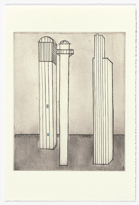 Louise Bourgeois. Plate 3 of 11, from the illustrated book, He Disappeared into Complete Silence, second edition. 1995-2003