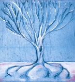 Louise Bourgeois. Untitled (Wide Tree), in Les Arbres (2), from the editioned series of portfolios, Les Arbres (1-6). 2004