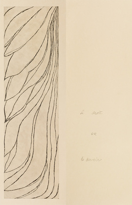 Louise Bourgeois. Untitled, plate 7 of 9, from the illustrated book, Differentiate. 2007