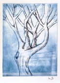 Louise Bourgeois. Untitled (Bent Tree), in Les Arbres (2), from the editioned series of portfolios, Les Arbres (1-6). 2004