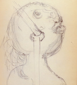 Louise Bourgeois. Untitled, no. 30 of 34, from the sketchbook, Album &agrave; Dessin. sketchbook date: 1950s-1980s