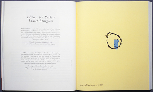 Louise Bourgeois. Reparation (for Parkett no. 27). 1991