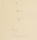 Louise Bourgeois. Differentiate, colophon. 2007