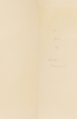 Louise Bourgeois. Differentiate, colophon. 2007