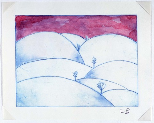 Louise Bourgeois. Untitled (Hills), in Les Arbres (3), from the editioned series of portfolios, Les Arbres (1-6). 2004