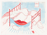 Louise Bourgeois. Le Lit, Gros &Eacute;dredon, Bleu. 1997